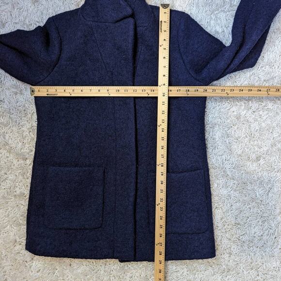 J. Crew Factory Boucle Wool Blend Peacoat Blue Size 8 - Picture 9 of 16
